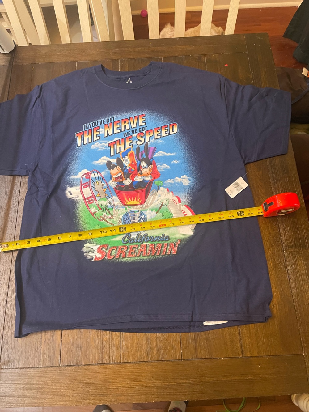 Disney Navy Blue California Screamin' Roller Coaster Graphic Tee